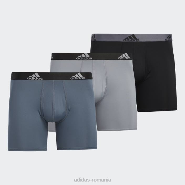 Adidas boxer gri de performanta 3 perechi bărbați gri 2JBN21923