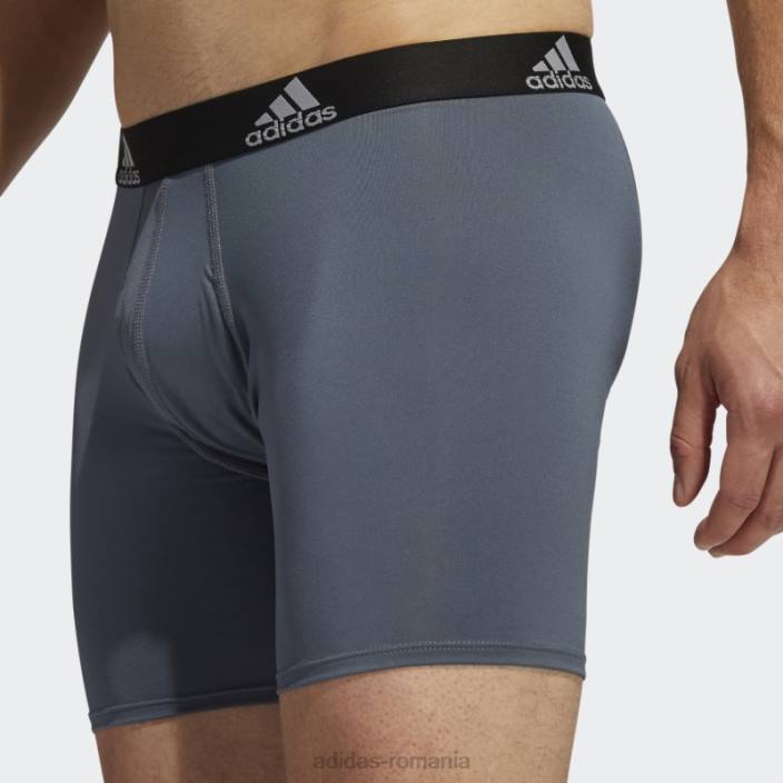 Adidas boxer gri de performanta 3 perechi bărbați gri 2JBN21923