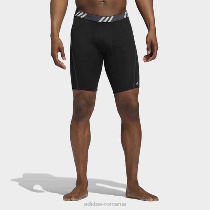 Adidas boxer lungi din plasa performanta 3 perechi negru bărbați negru 2JBN21896