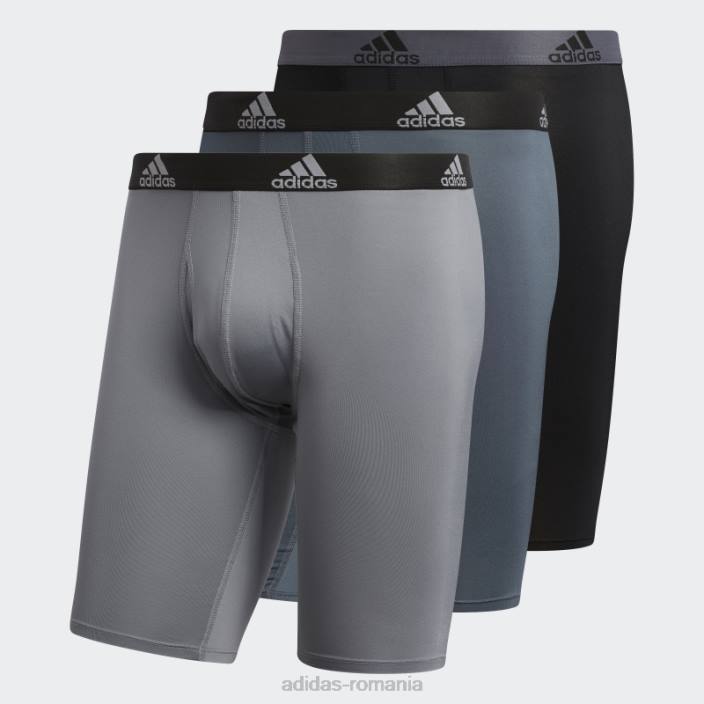 Adidas boxer lungi performante 3 perechi gri bărbați gri 2JBN21890