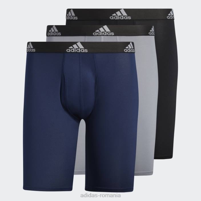 Adidas boxer lungi performante 3 perechi negru bărbați negru 2JBN21908