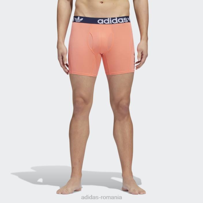 Adidas slip boxer trefoil 2 perechi coral bărbați coral/noapte indigo/alb 2JBN21925