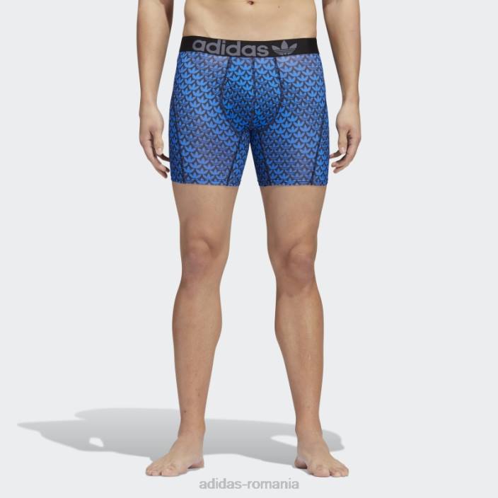 Adidas slip boxer trefoil 2 perechi pasăre albastră bărbați pasăre albastră/neagră/onix 2JBN21913