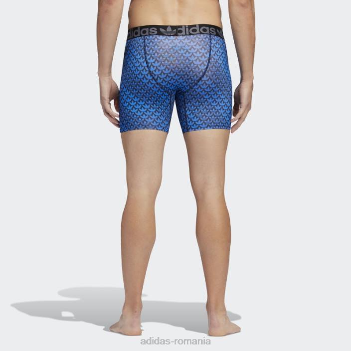 Adidas slip boxer trefoil 2 perechi pasăre albastră bărbați pasăre albastră/neagră/onix 2JBN21913