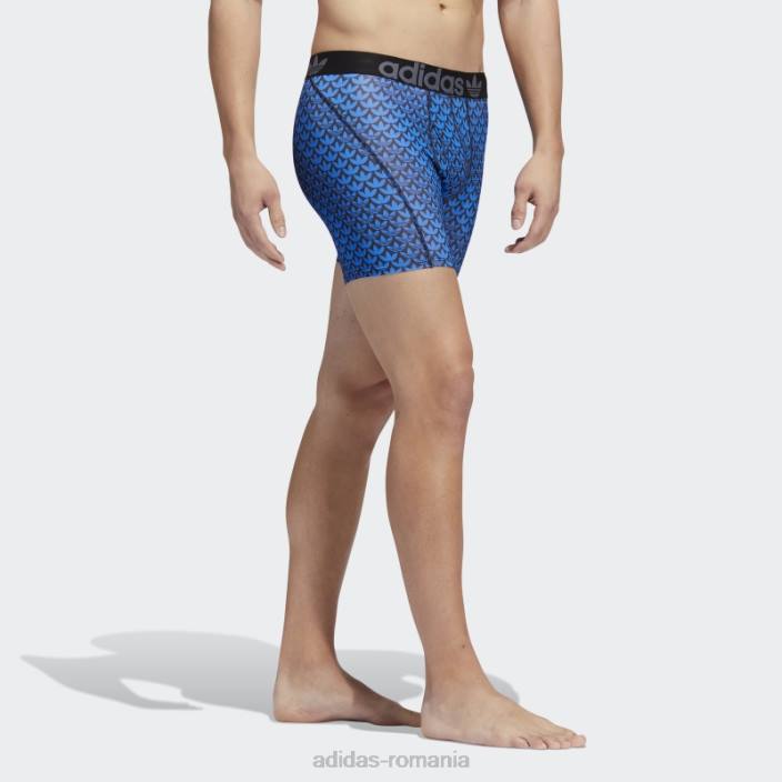 Adidas slip boxer trefoil 2 perechi pasăre albastră bărbați pasăre albastră/neagră/onix 2JBN21913