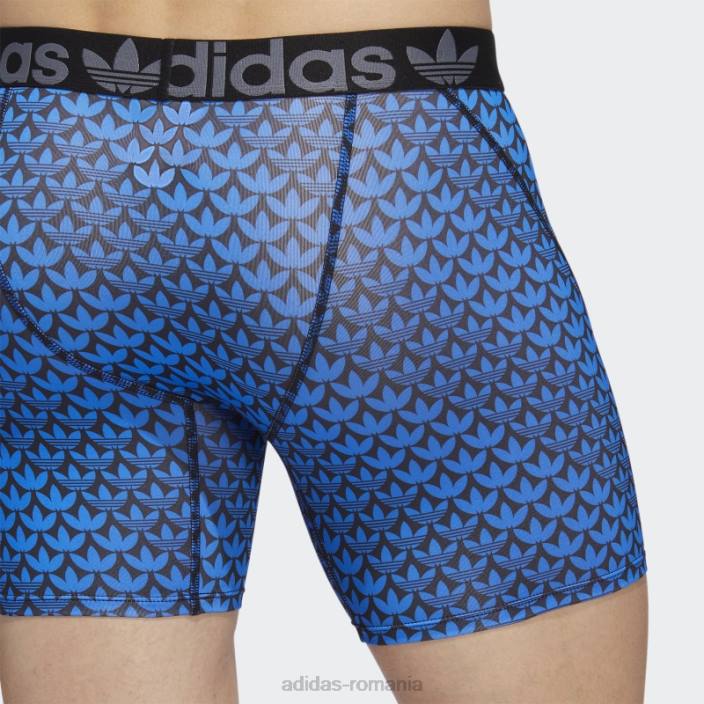 Adidas slip boxer trefoil 2 perechi pasăre albastră bărbați pasăre albastră/neagră/onix 2JBN21913
