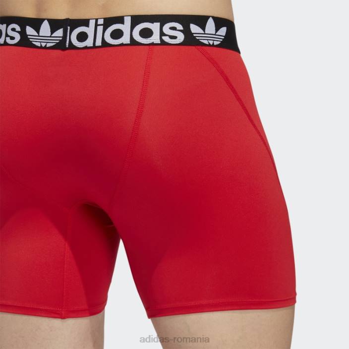 Adidas slip boxer trefoil 2 perechi stacojiu bărbați stacojiu/negru/onix 2JBN21919