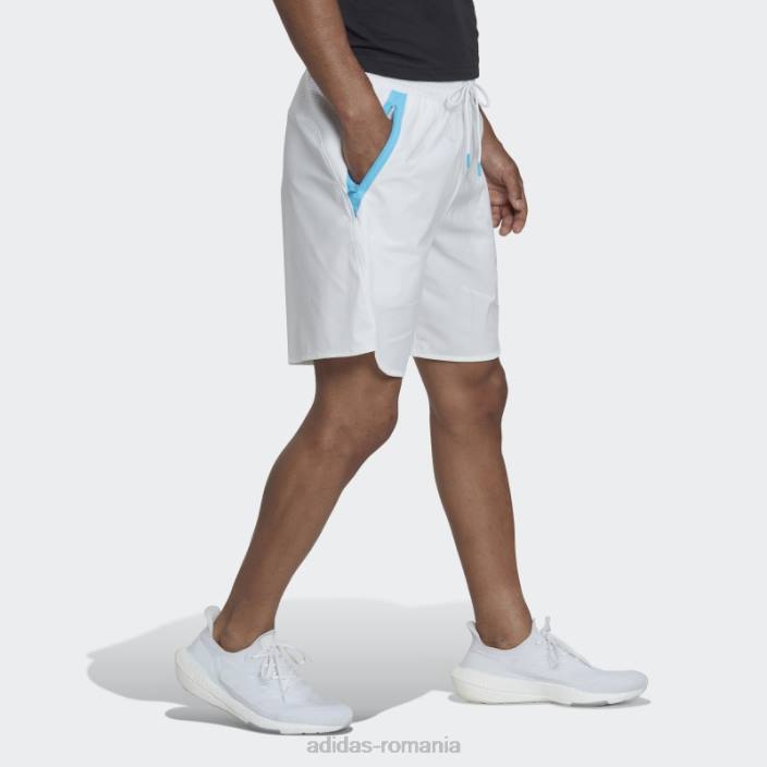 Adidas alb conceput pentru pantaloni scurți pentru ziua jocului bărbați alb 2JBN21095