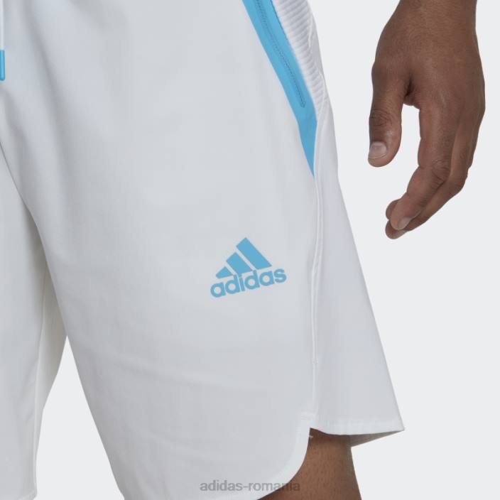 Adidas alb conceput pentru pantaloni scurți pentru ziua jocului bărbați alb 2JBN21095
