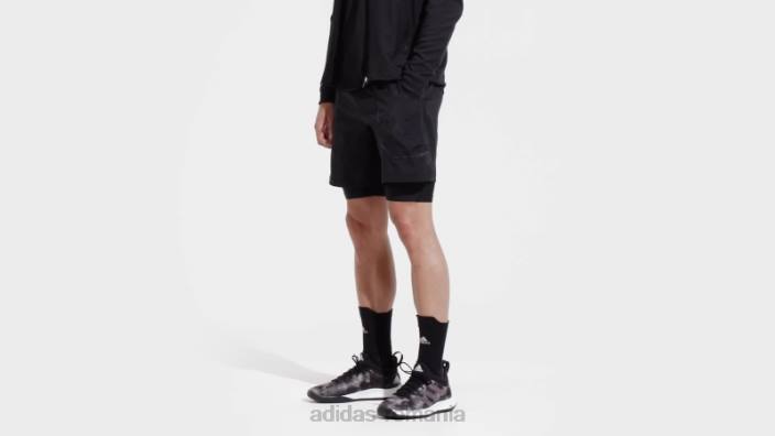 Adidas pantaloni scurți 2 în 1 serie us tenis negru bărbați negru 2JBN21038