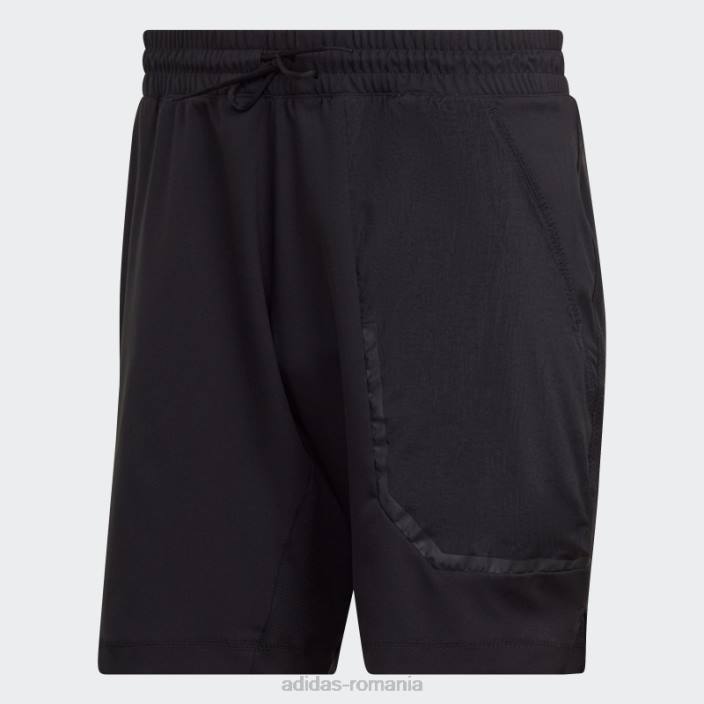 Adidas pantaloni scurți 2 în 1 serie us tenis negru bărbați negru 2JBN21038