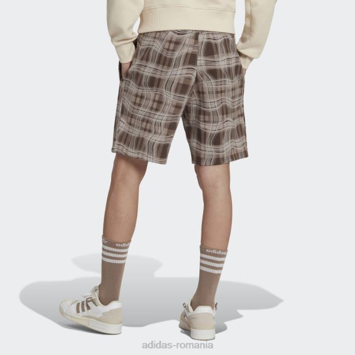 Adidas pantaloni scurți adidas cu imprimeu maro cretos bărbați maro cretos 2JBN21003