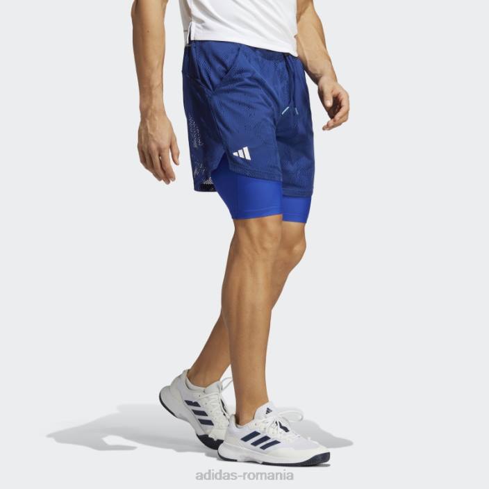 Adidas pantaloni scurți adidas victory blue melbourne tenis doi în unu de 7 inci bărbați albastru victorie 2JBN21087