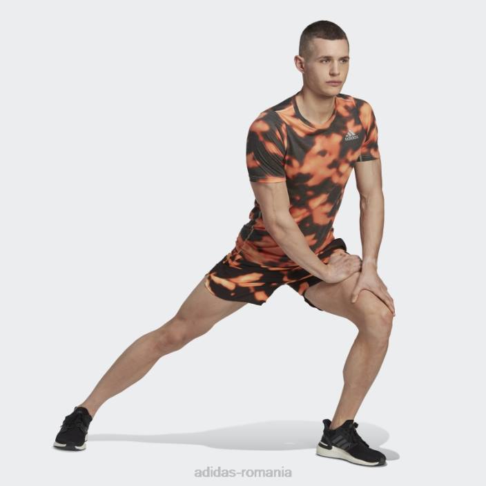 Adidas pantaloni scurți aop grafic multicolor run icons logo bărbați multicolor/galben/portocaliu/negru 2JBN21029