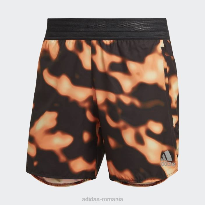 Adidas pantaloni scurți aop grafic multicolor run icons logo bărbați multicolor/galben/portocaliu/negru 2JBN21029