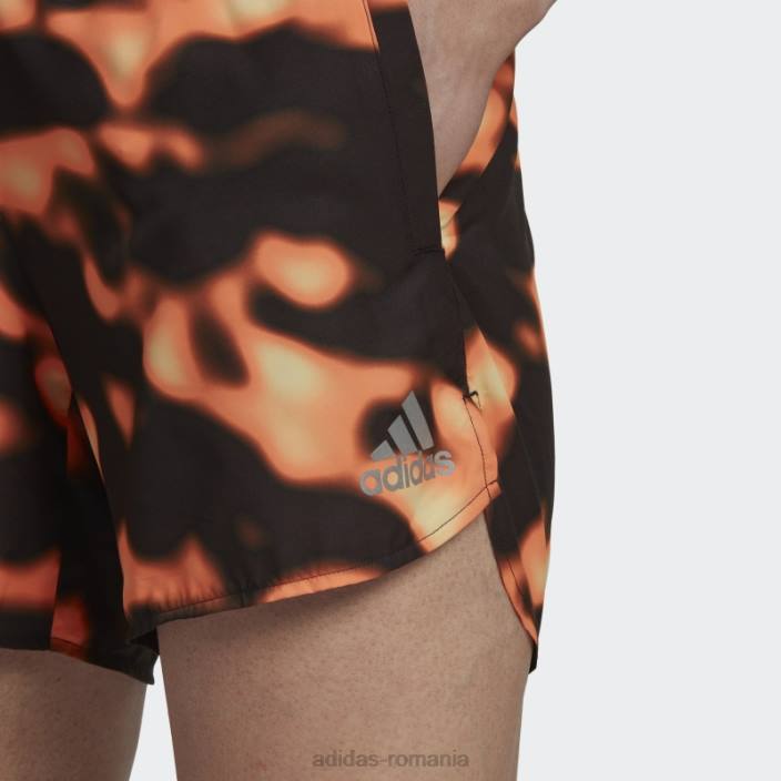 Adidas pantaloni scurți aop grafic multicolor run icons logo bărbați multicolor/galben/portocaliu/negru 2JBN21029
