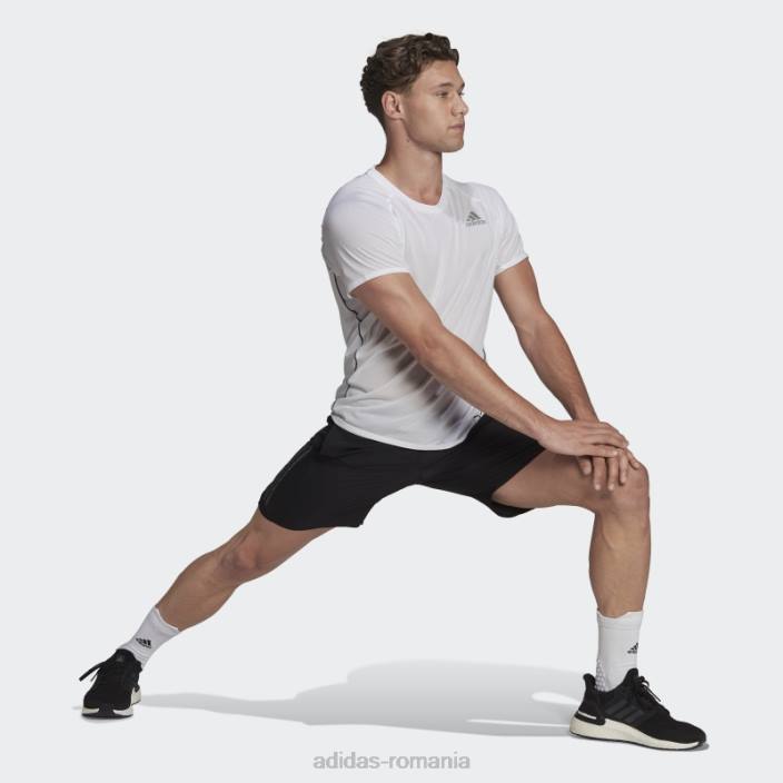 Adidas pantaloni scurți cu 3 dungi reflectorizanți, iconițe negre ale alergării bărbați negru 2JBN21059