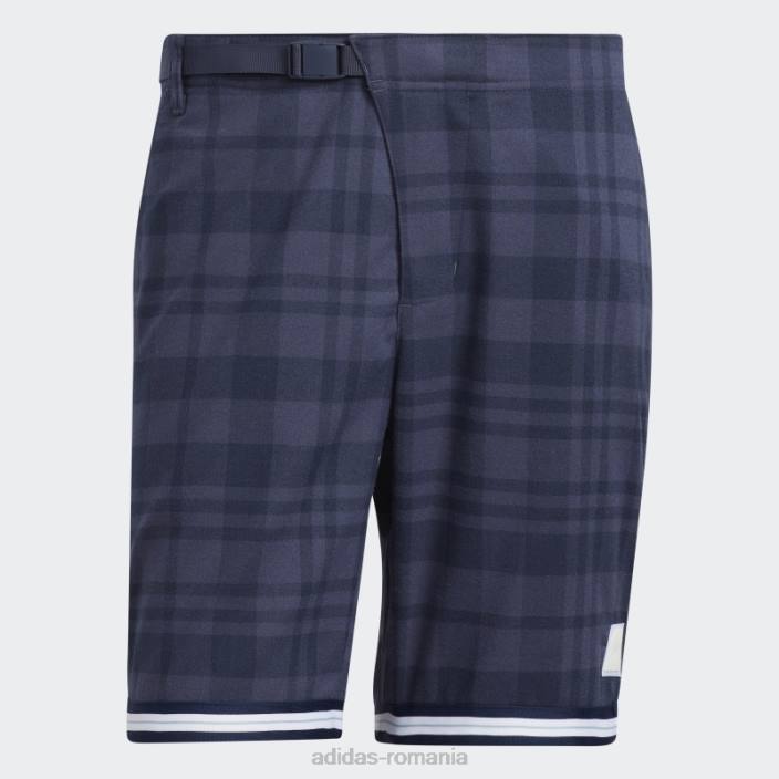Adidas pantaloni scurți de 8,5 inci în carouri adicross albastru bărbați urmă albastru 2JBN21064