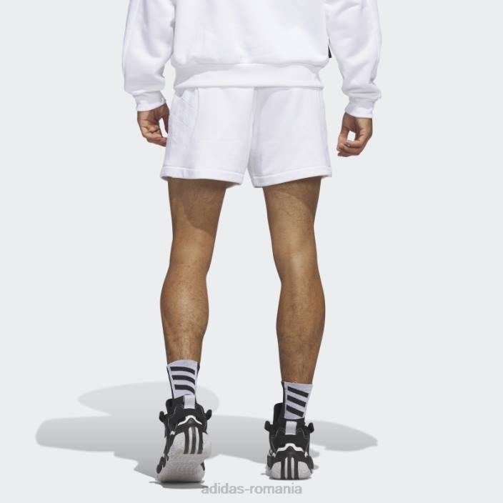 Adidas pantaloni scurți de călătorie harden alb bărbați alb 2JBN21098