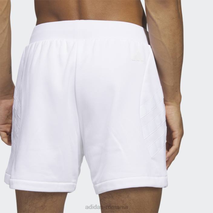 Adidas pantaloni scurți de călătorie harden alb bărbați alb 2JBN21098