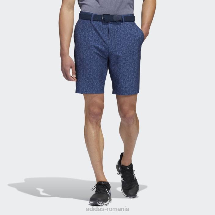 Adidas pantaloni scurți de golf imprimați ultimate365 de nouă inci, bleumarin, adidas bărbați bleumarin/alb 2JBN21120