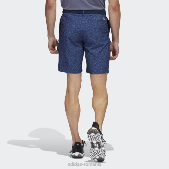 Adidas pantaloni scurți de golf imprimați ultimate365 de nouă inci, bleumarin, adidas bărbați bleumarin/alb 2JBN21120