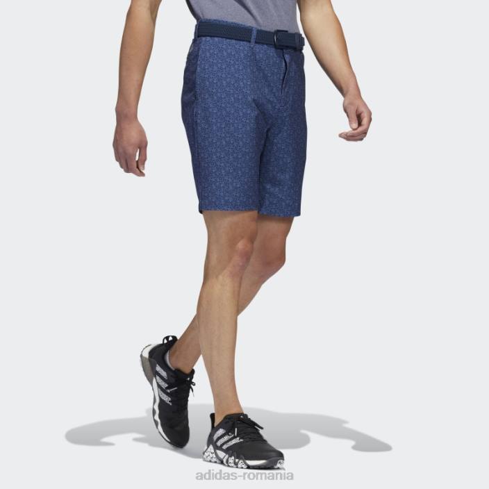 Adidas pantaloni scurți de golf imprimați ultimate365 de nouă inci, bleumarin, adidas bărbați bleumarin/alb 2JBN21120