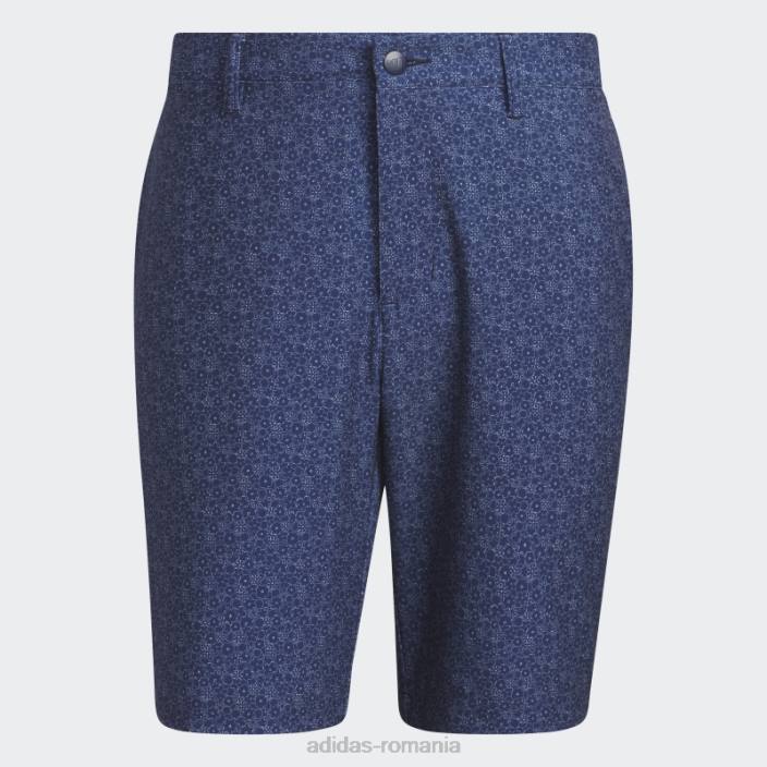 Adidas pantaloni scurți de golf imprimați ultimate365 de nouă inci, bleumarin, adidas bărbați bleumarin/alb 2JBN21120