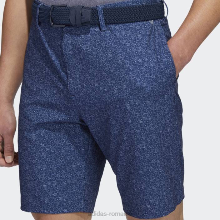 Adidas pantaloni scurți de golf imprimați ultimate365 de nouă inci, bleumarin, adidas bărbați bleumarin/alb 2JBN21120