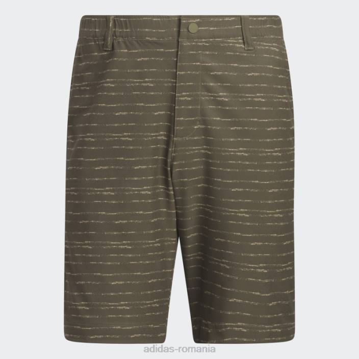 Adidas pantaloni scurți de golf texturați de 9 inch olive bărbați măsline/ cânepă 2JBN21122