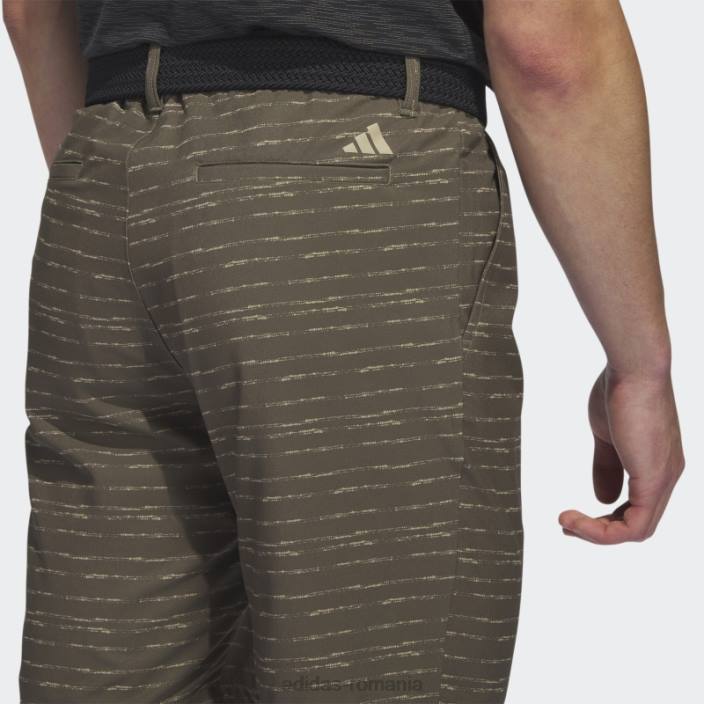 Adidas pantaloni scurți de golf texturați de 9 inch olive bărbați măsline/ cânepă 2JBN21122