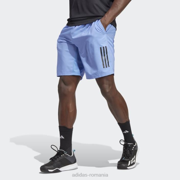 Adidas pantaloni scurți de tenis club 3 dungi albastru bărbați albastru 2JBN21032