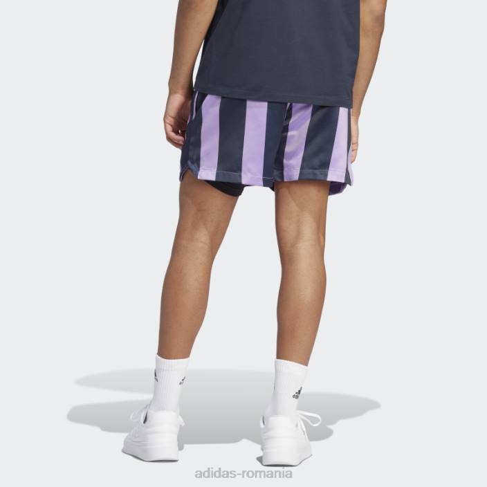 Adidas pantaloni scurți din satin violet adidas bărbați violet 2JBN21030