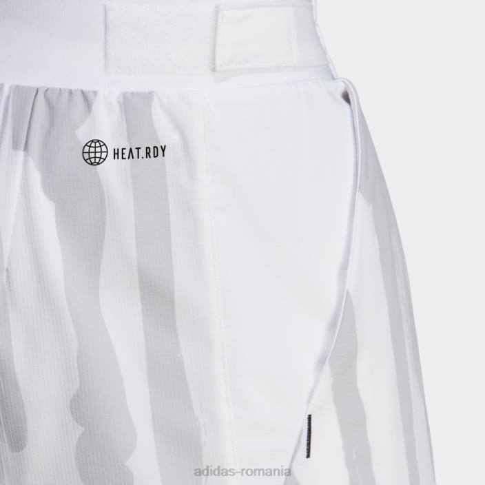 Adidas pantaloni scurți grafic tenis new york alb bărbați alb/argintiu 2JBN21007