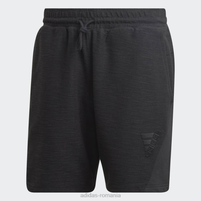 Adidas pantaloni scurți negri din țesătură franțuzească inversată (neutru de gen) bărbați negru 2JBN21118