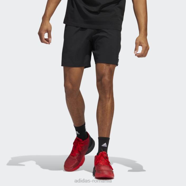 Adidas pantaloni scurți negri donovan mitchell adidas bărbați negru 2JBN21093