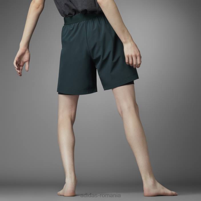 Adidas pantaloni scurți verde authentic balance yoga 2-în-1 bărbați verde 2JBN1210