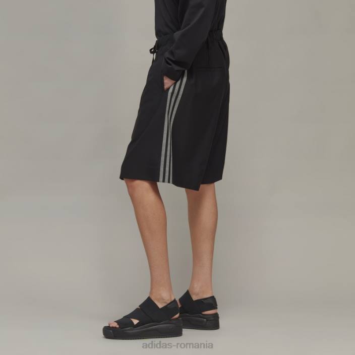 Adidas y-3 Pantaloni scurți croiți din lână rafinată cu 3 dungi adidas bărbați2JBN6897