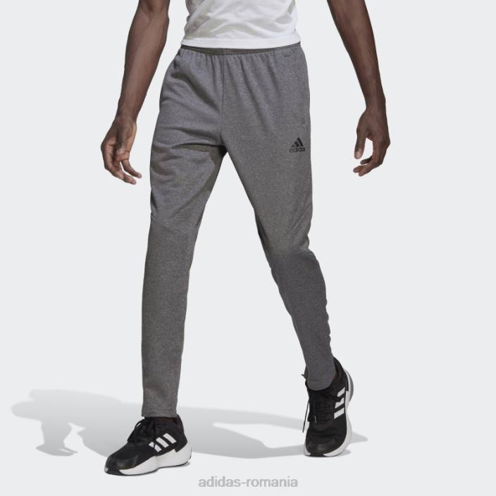 Adidas aeroready joc and go pantaloni conici cu logo mic adidas gri bărbați gri 2JBN21306