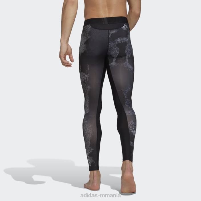 Adidas colanti lungi de antrenament techfit allover print multicolor bărbați multicolor/argintiu/gri/negru 2JBN21295