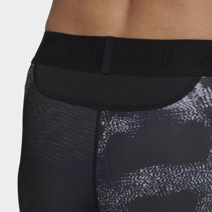 Adidas colanti lungi de antrenament techfit allover print multicolor bărbați multicolor/argintiu/gri/negru 2JBN21295