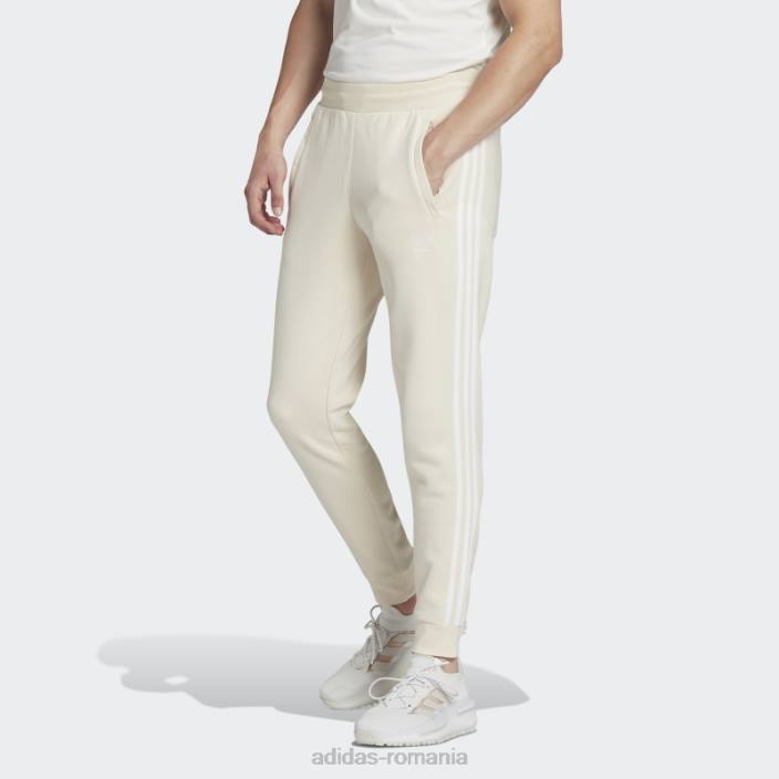 Adidas pantaloni albi adicolor classics cu 3 dungi bărbați alb 2JBN21286