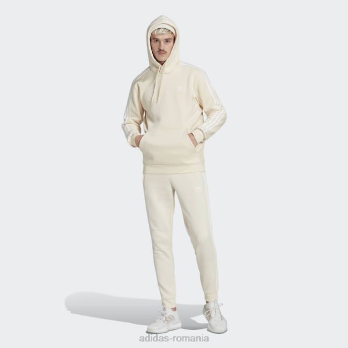 Adidas pantaloni albi adicolor classics cu 3 dungi bărbați alb 2JBN21286