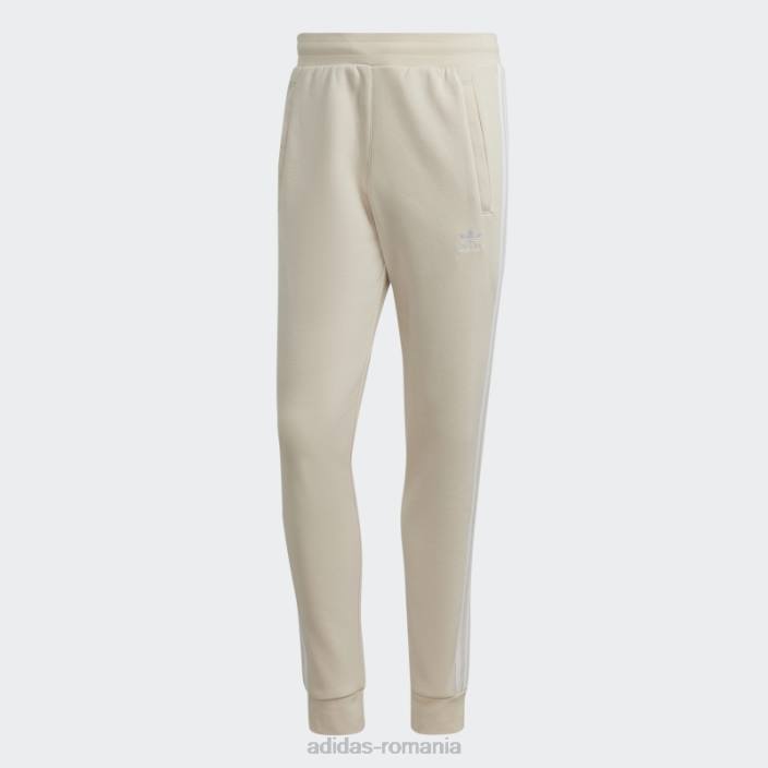 Adidas pantaloni albi adicolor classics cu 3 dungi bărbați alb 2JBN21286