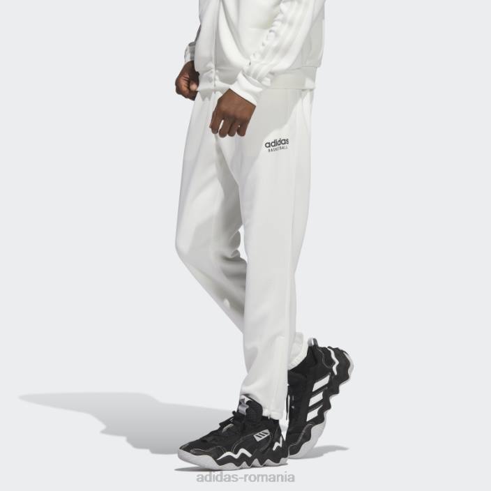 Adidas pantaloni albi selectați bărbați alb 2JBN21292