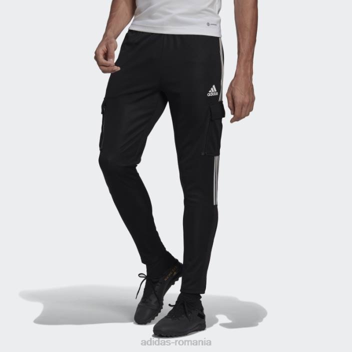 Adidas pantaloni cargo negri tiro bărbați negru 2JBN21154