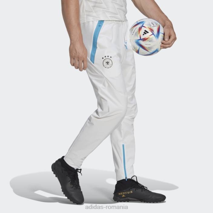 Adidas pantaloni de călătorie ziua jocului germania albi bărbați alb 2JBN21169