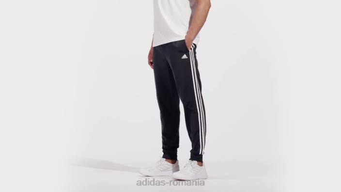 Adidas pantaloni de încălzire conici cu 3 dungi cerneală bărbați cerneală/alb 2JBN21157