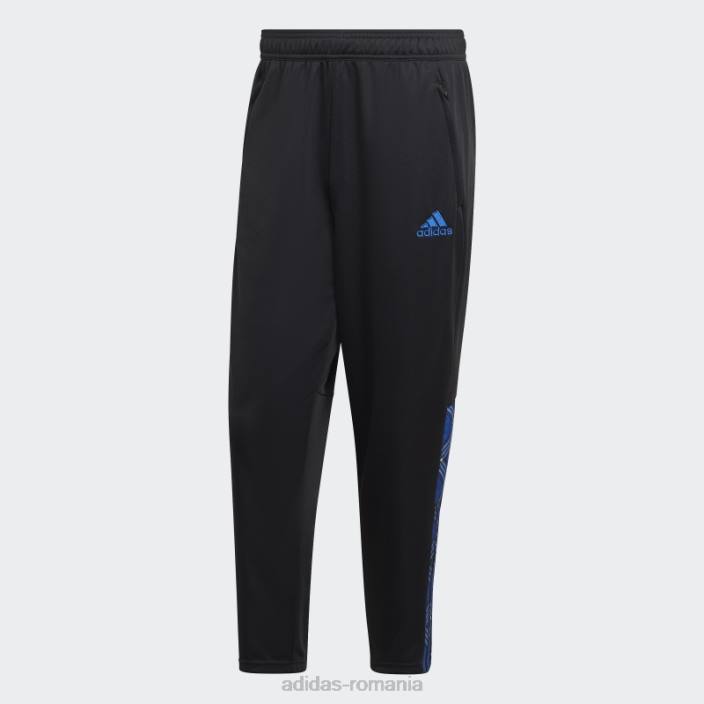 Adidas pantaloni de sport tiro 7/8 albastru regal bărbați negru/albastru regal 2JBN21222