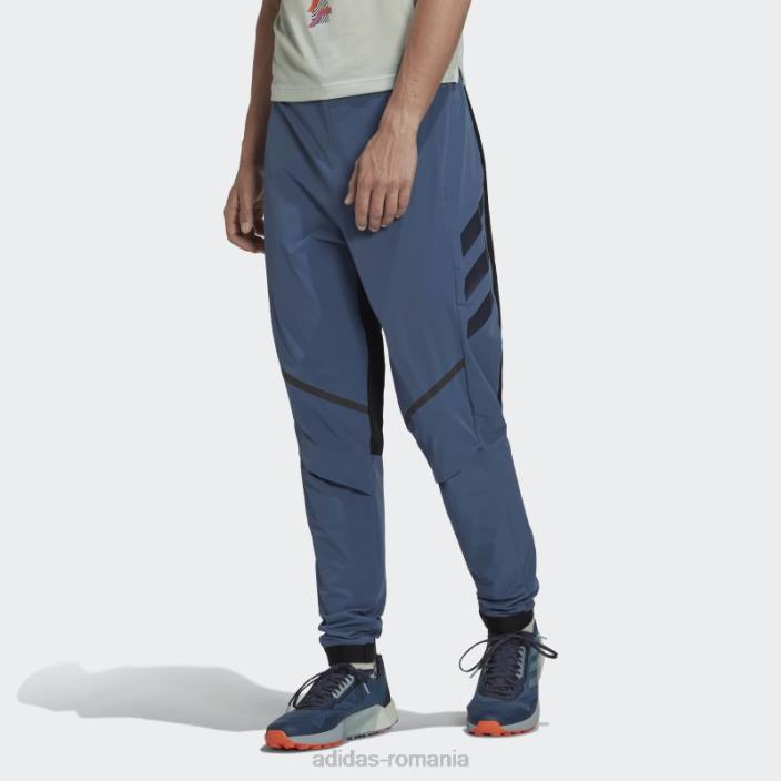 Adidas pantaloni de trail-running steel terrex agravic hibrid bărbați otel/negru 2JBN21226